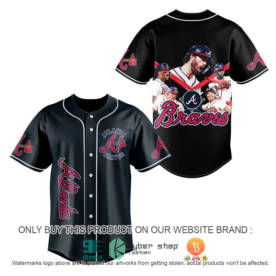 HOT Atlanta Braves Players Black Baseball Jersey 2 atlanta braves players black baseball jersey 1 38528