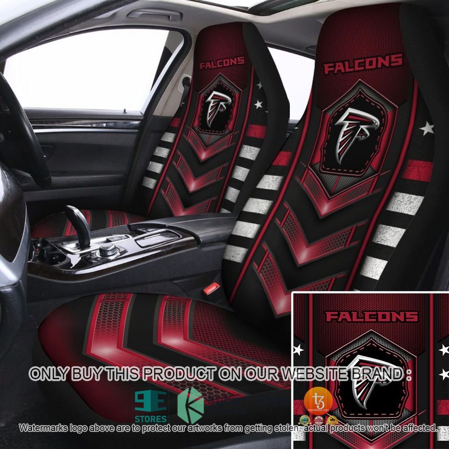 atlanta falcons dark red grey car seat covers 1 30040