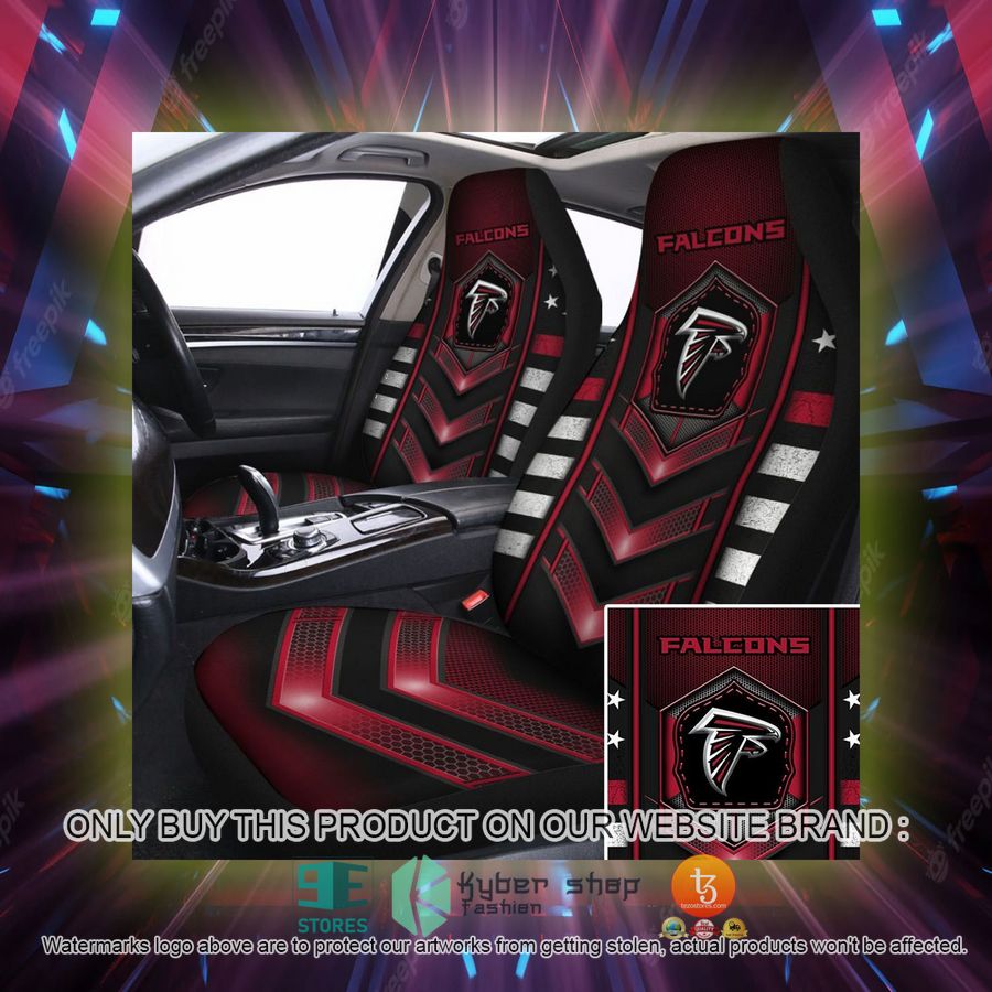 atlanta falcons dark red grey car seat covers 2 42209