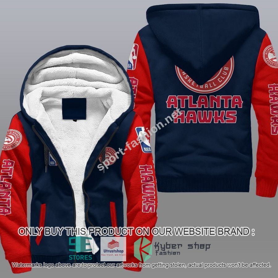 NEW Atlanta Hawks 3D Fleece Hoodie 4 atlanta hawks nba fleece hoodie 4 68832