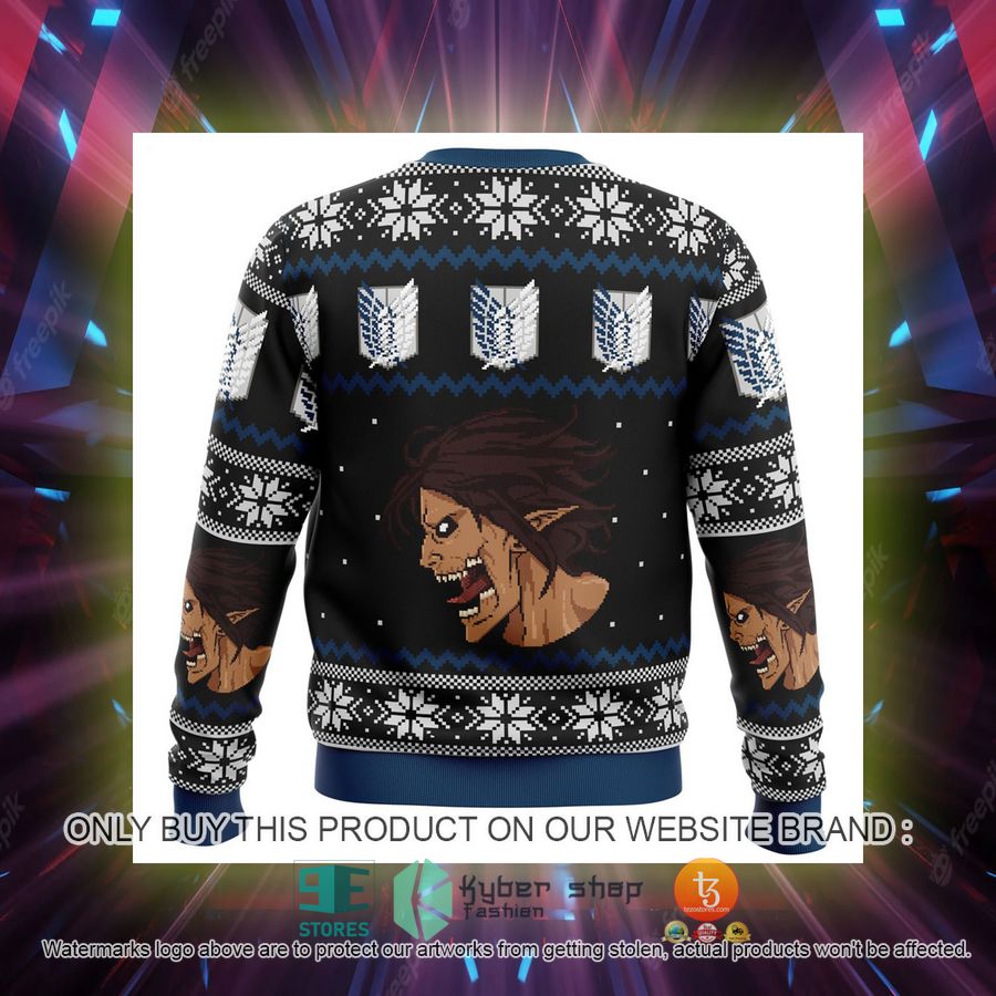HOT Attack On Titan Survery Corps Ugly Christmas Sweater 6 attack on titan survery corps knitted wool sweater 6 8088