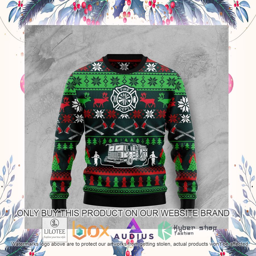 Awesome Firefighter Ugly Christmas Sweater 10 awesome firefighter ugly christmas sweater 10 45472