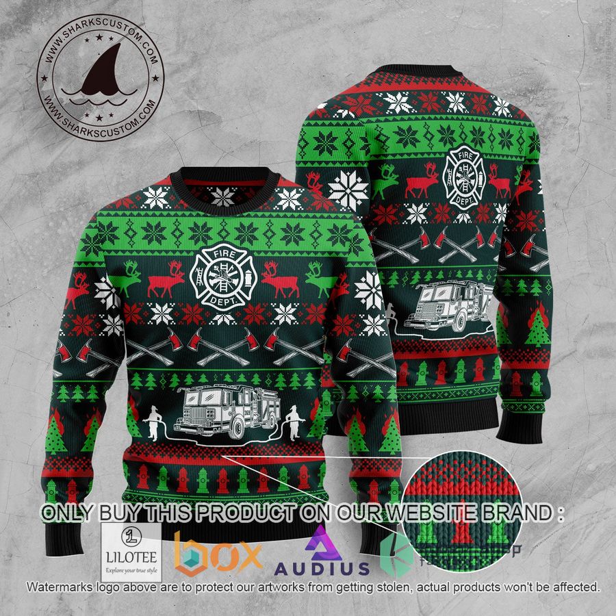Awesome Firefighter Ugly Christmas Sweater 3 awesome firefighter ugly christmas sweater 3 36601