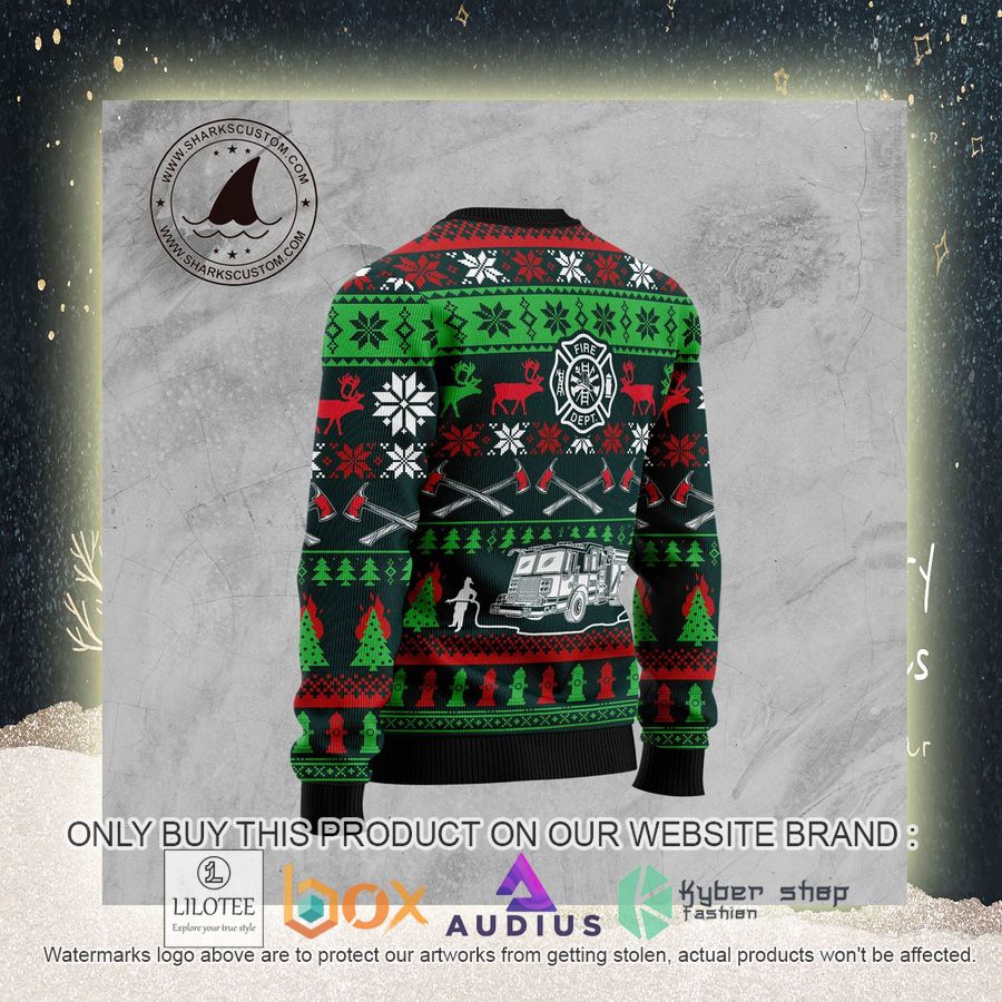 Awesome Firefighter Ugly Christmas Sweater 5 awesome firefighter ugly christmas sweater 5 6098