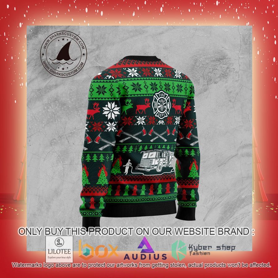 Awesome Firefighter Ugly Christmas Sweater 8 awesome firefighter ugly christmas sweater 8 5863