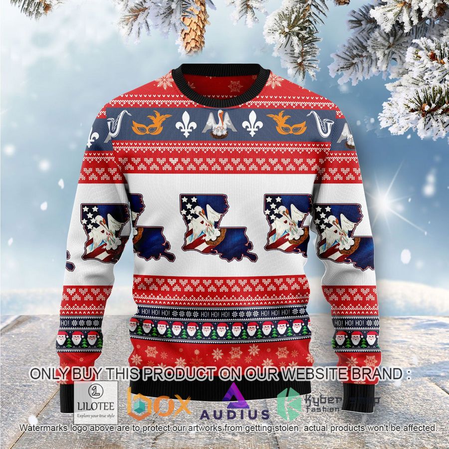 awesome louisiana ugly christmas sweater 1 63704