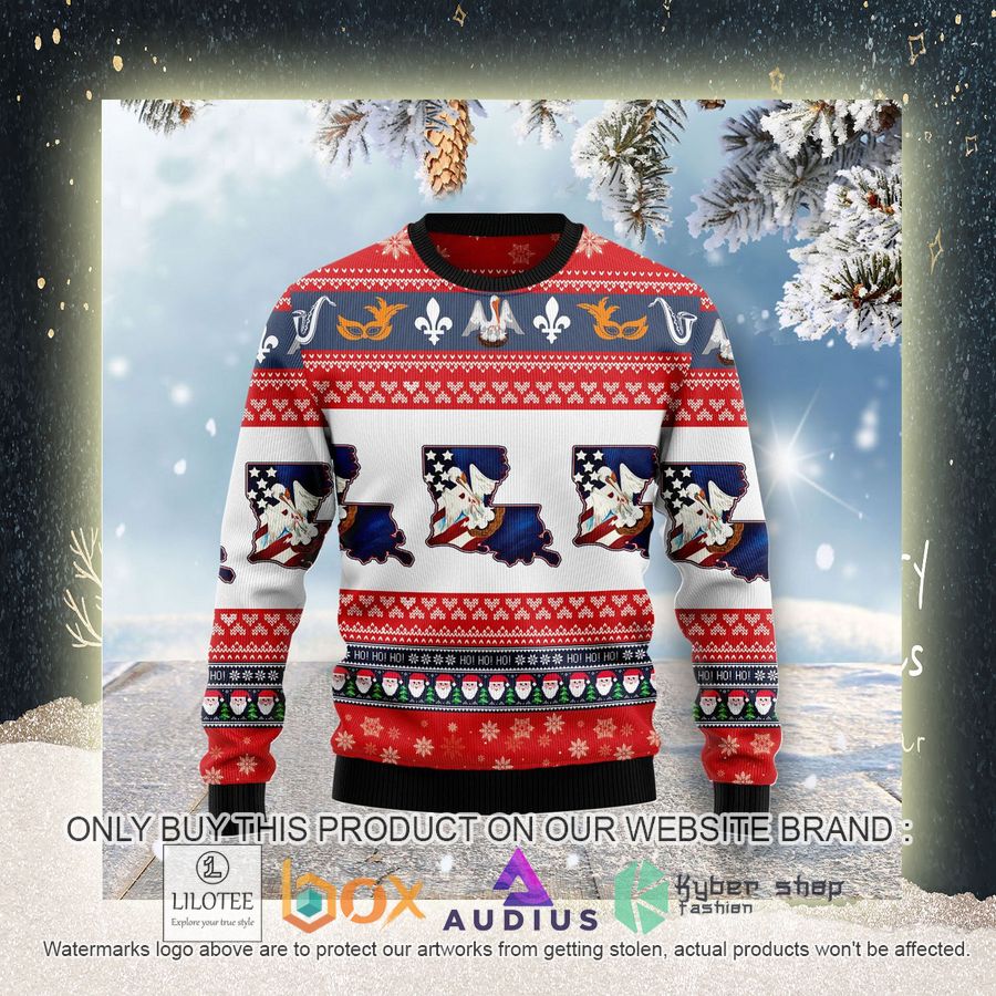 Awesome Louisiana Ugly Christmas Sweater 4 awesome louisiana ugly christmas sweater 4 55128