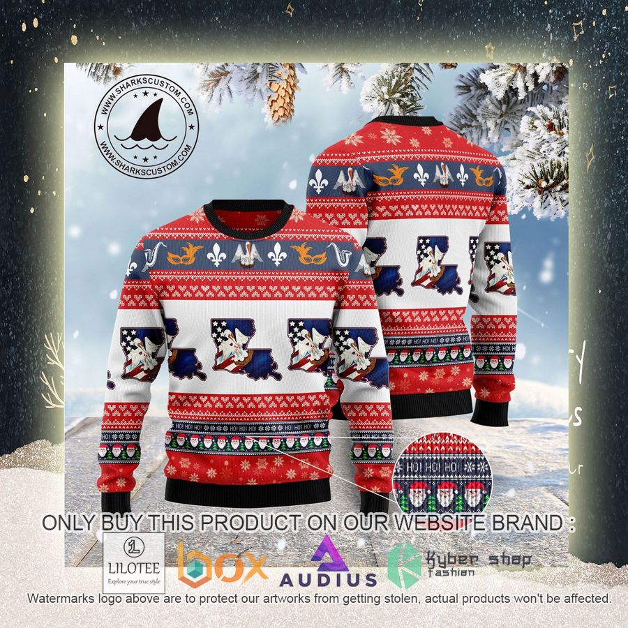 Awesome Louisiana Ugly Christmas Sweater 6 awesome louisiana ugly christmas sweater 6 83597