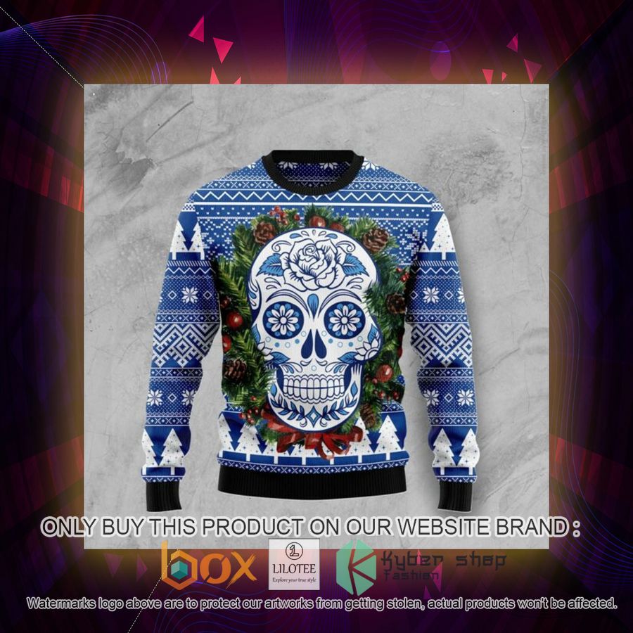 Awesome Sugar Skull Ugly Christmas Sweatshirt 3 awesome sugar skull ugly christmas sweatshirt 3 61603