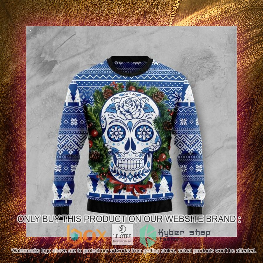 Awesome Sugar Skull Ugly Christmas Sweatshirt 4 awesome sugar skull ugly christmas sweatshirt 4 85169
