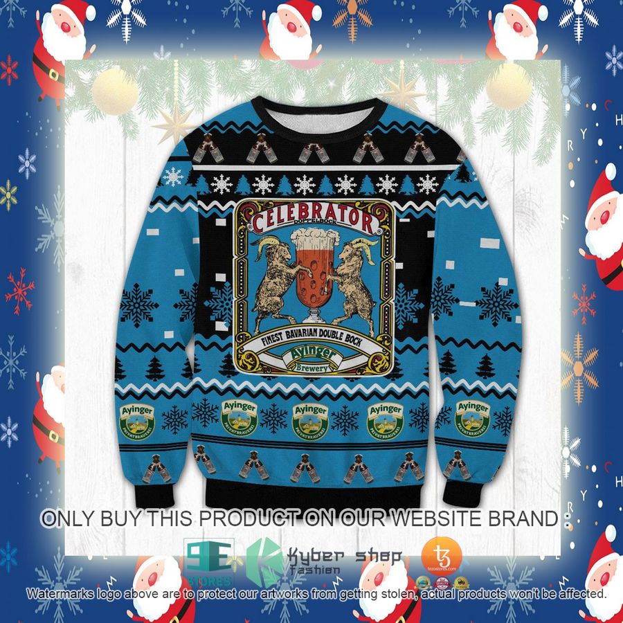 NEW Ayinger Celebrator blue Christmas Ugly Sweater 4 ayinger celebrator blue ugly christmas sweater 4 36651