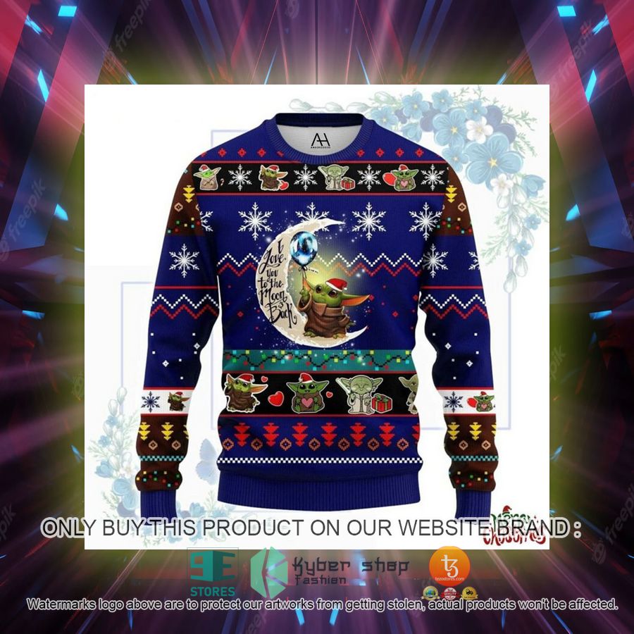 HOT Baby Yoda I love you to the moon and back Ugly Christmas Sweater 2 baby yoda i love you to the moon and back ugly christmas sweater 2 20814