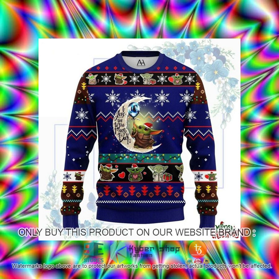 HOT Baby Yoda I love you to the moon and back Ugly Christmas Sweater 3 baby yoda i love you to the moon and back ugly christmas sweater 3 46055