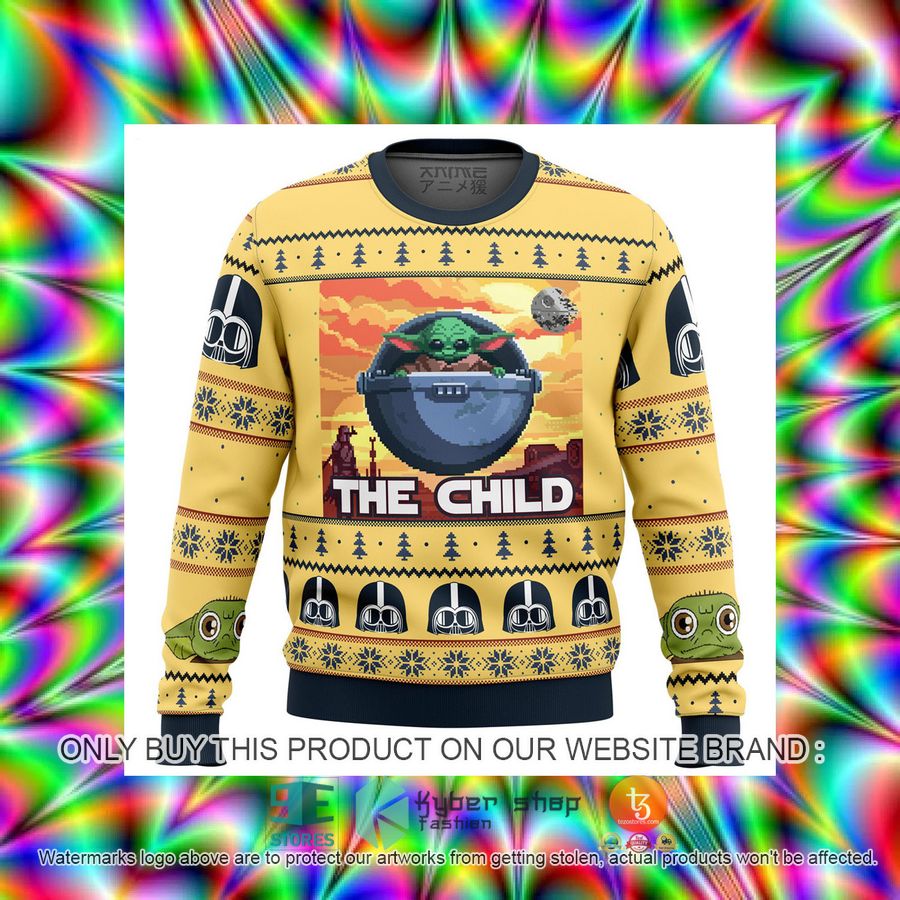 HOT Baby Yoda The Child Mandalorion Star Wars Ugly Christmas Sweater 3 baby yoda the child mandalorion star wars knitted wool sweater 3 54665