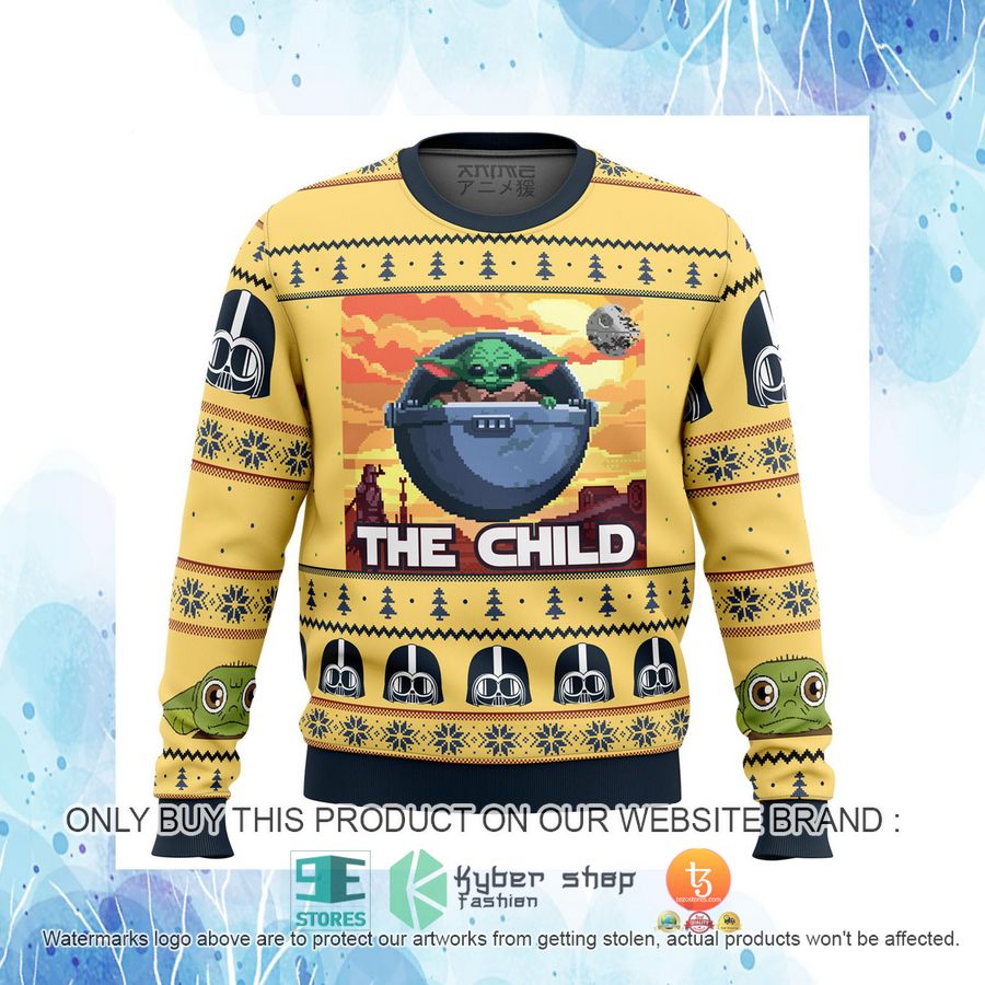 HOT Baby Yoda The Child Mandalorion Star Wars Ugly Christmas Sweater 4 baby yoda the child mandalorion star wars knitted wool sweater 4 35181