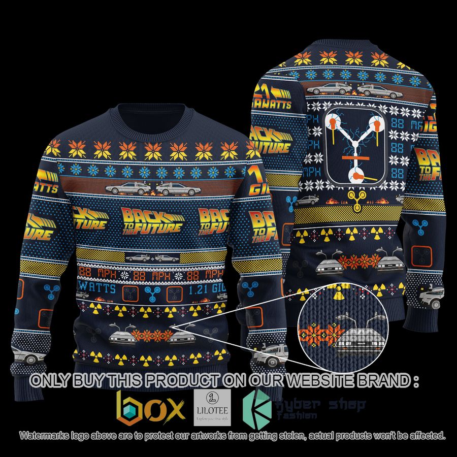 back to the future christmas wool sweater 1 19281