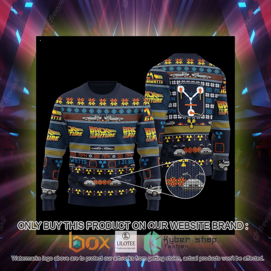 back to the future christmas wool sweater 2 40970
