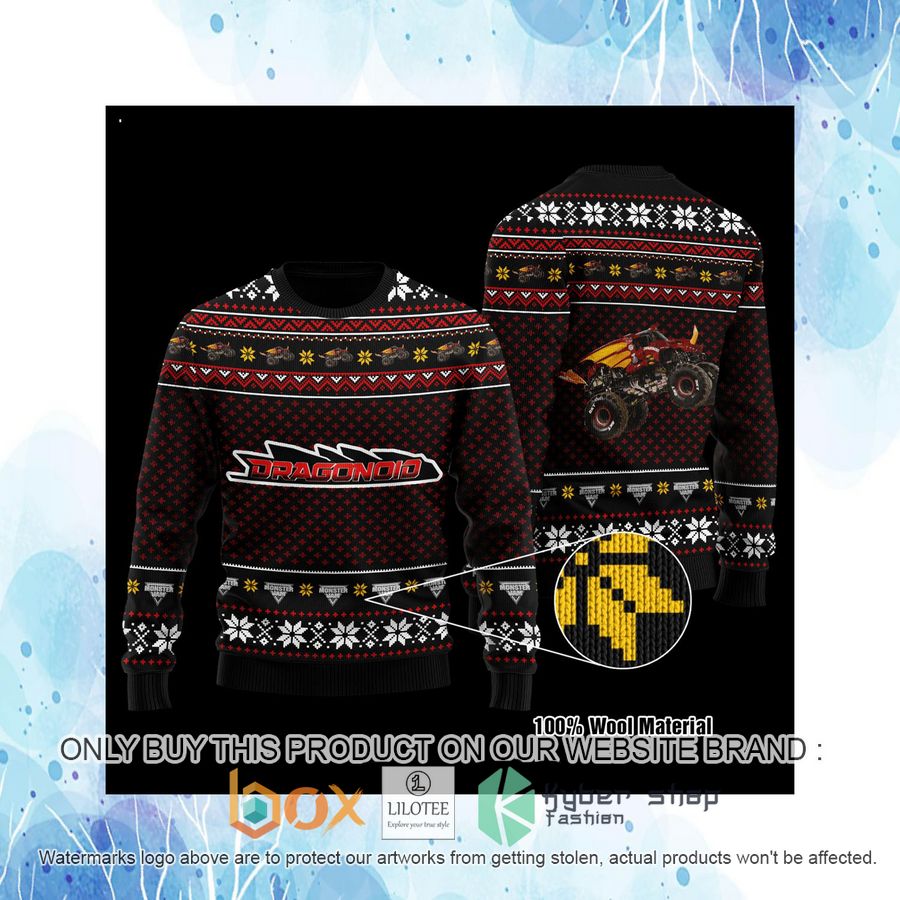 BAKUGAN DRAGONOID Dark Red Wool Sweater 4 bakugan dragonoid dark red wool sweater 4 12139