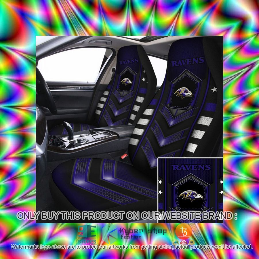 HOT Baltimore Ravens Dark Blue grey Car Seat Covers 3 baltimore ravens dark blue grey car seat covers 3 45339