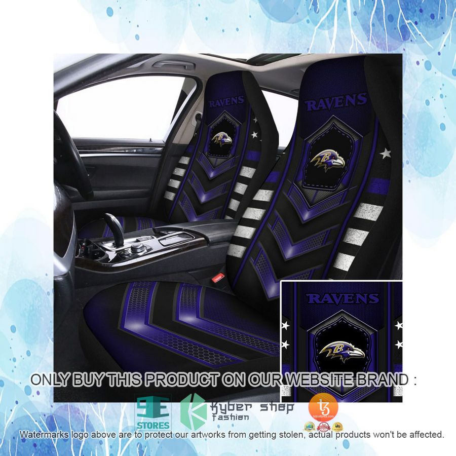 HOT Baltimore Ravens Dark Blue grey Car Seat Covers 4 baltimore ravens dark blue grey car seat covers 4 89286