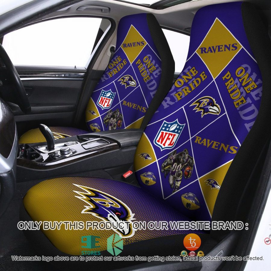 baltimore ravens one pride car seat covers 1 60321