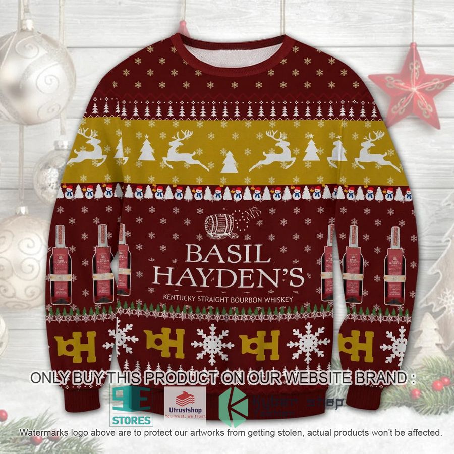 NEW Basil Hayden's Christmas Ugly Christmas Sweatshirt 8 basil haydens christmas ugly christmas sweater 1 17329