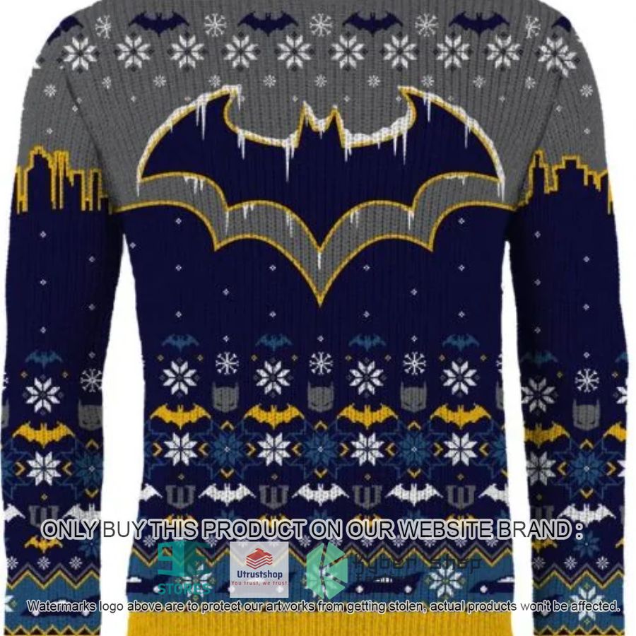 batman sign blue ugly christmas sweater 1 84144