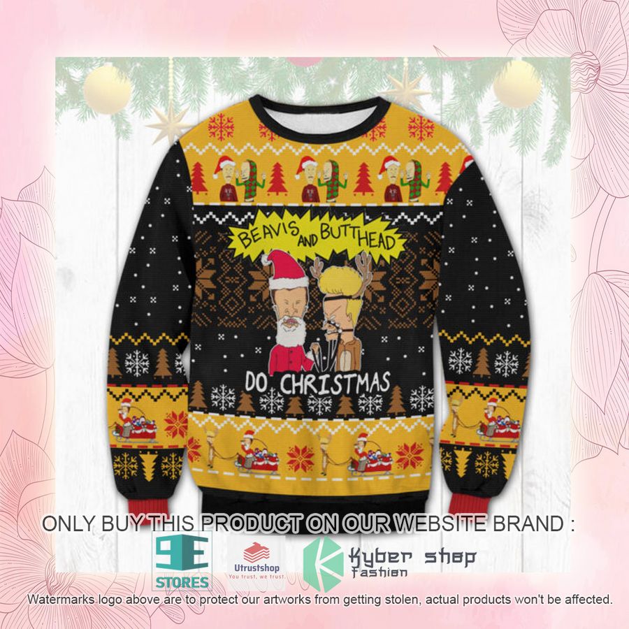 NEW Beavis and Butthead Do Christmas Ugly Sweater 2 beavis and butthead do christmas ugly christmas sweater 2 86481
