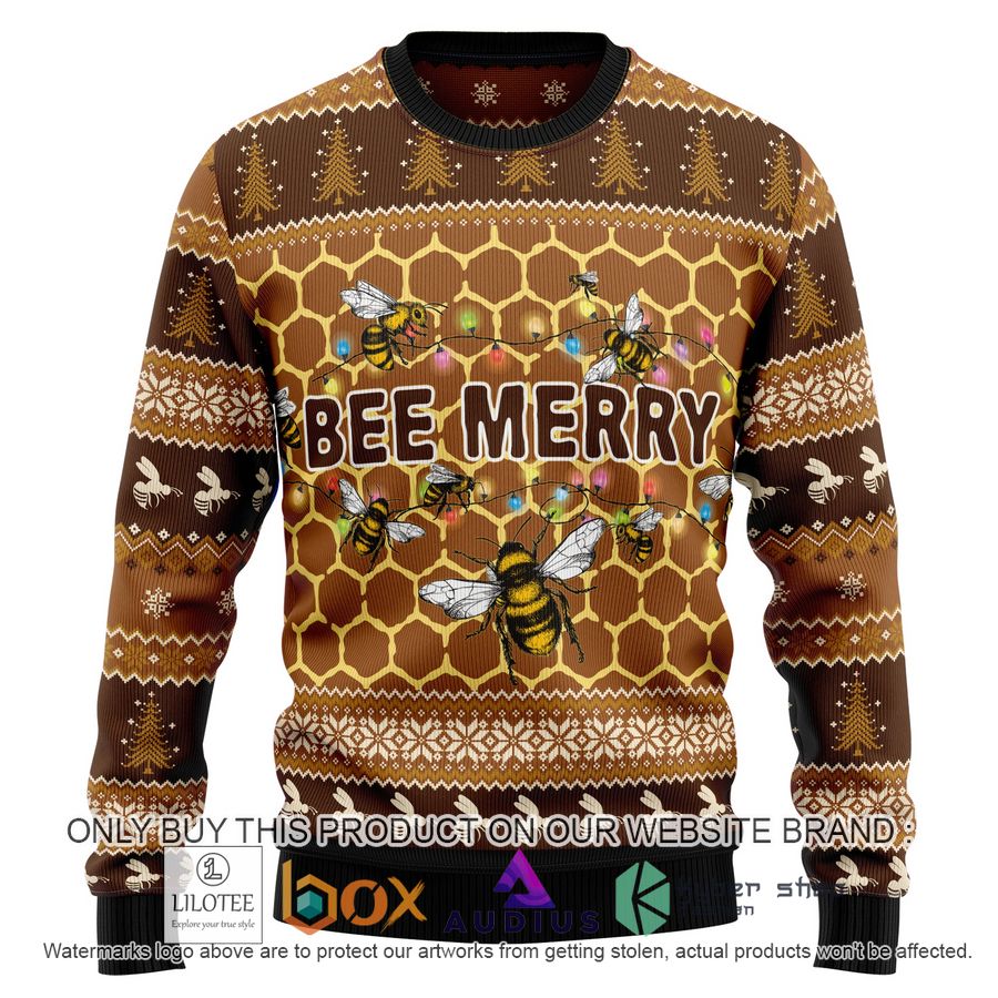 bee merry ugly christmas sweater 1 63408
