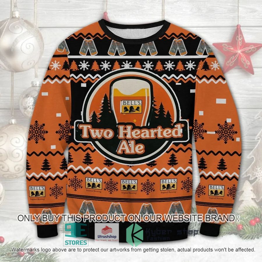 bells whisky two hearted ale christmas ugly christmas sweater 1 15305