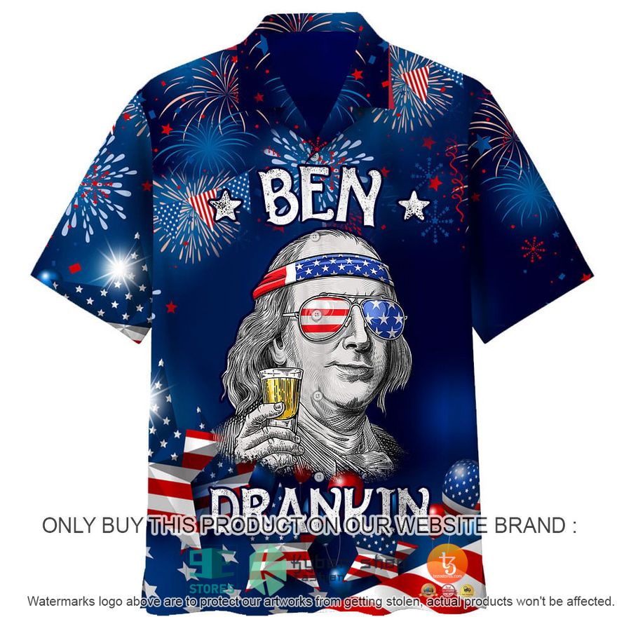 ben drankin us flag firework cheer hawaiian shirt 2 21121
