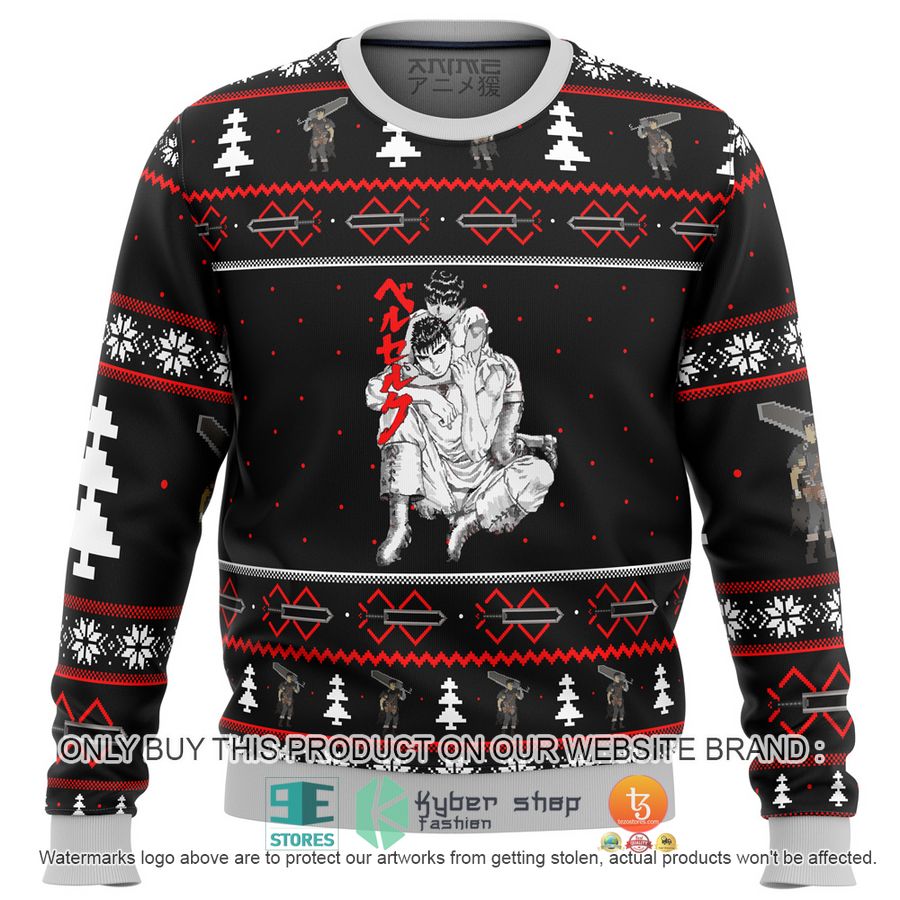 berserk guts and casca knitted wool sweater 1 38296