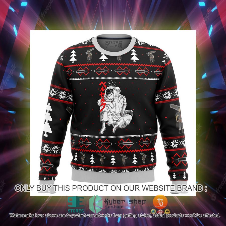 berserk guts and casca knitted wool sweater 2 48272