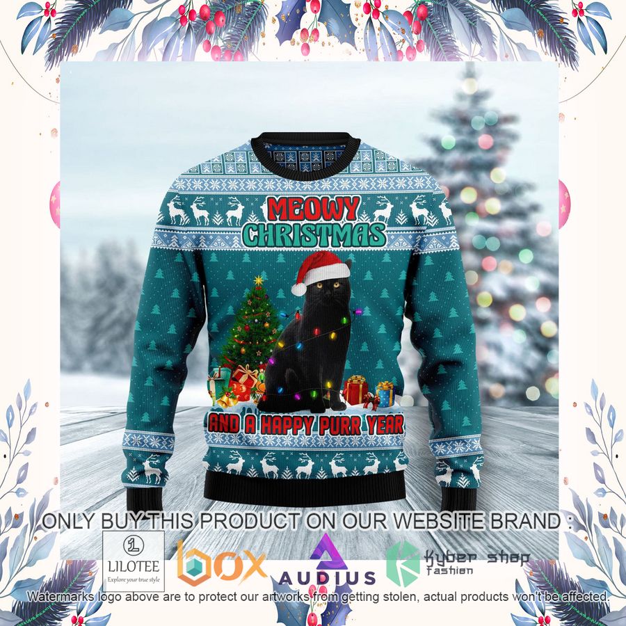 Black Cat Meomy Christmas And A Happy Purr Year Ugly Christmas Sweater 10 black cat meomy christmas and a happy purr year ugly christmas sweater 10 19808