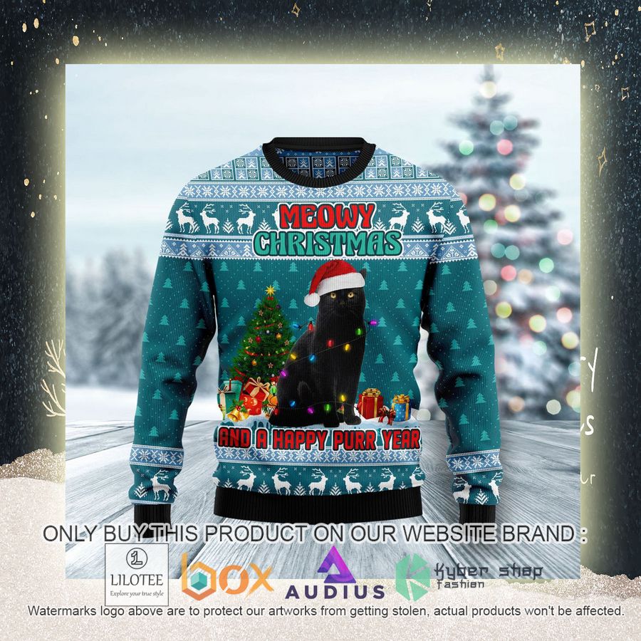 Black Cat Meomy Christmas And A Happy Purr Year Ugly Christmas Sweater 4 black cat meomy christmas and a happy purr year ugly christmas sweater 4 69865