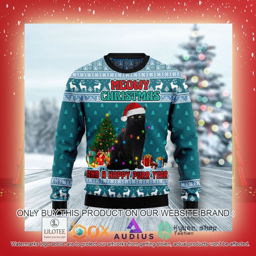 Black Cat Meomy Christmas And A Happy Purr Year Ugly Christmas Sweater 7 black cat meomy christmas and a happy purr year ugly christmas sweater 7 37140