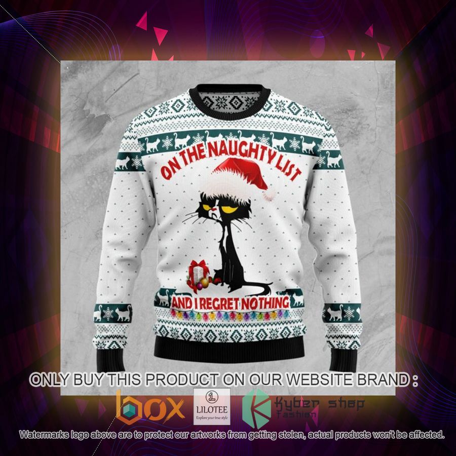 Black Cat Naughty List Ugly Christmas Sweatshirt 3 black cat naughty list ugly christmas sweatshirt 3 63299
