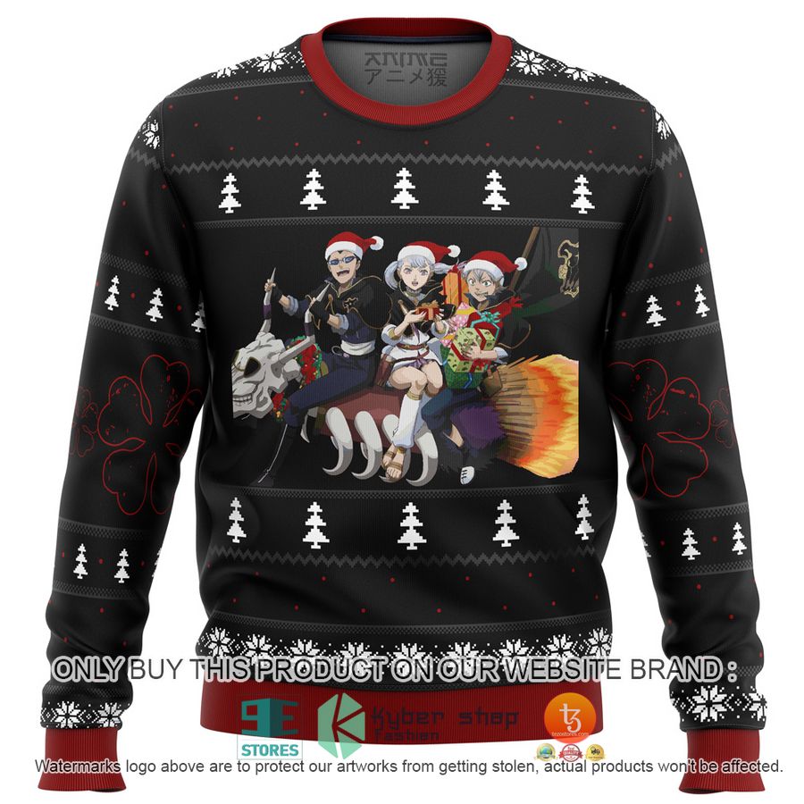 HOT Black Clover Holiday Ugly Christmas Sweater 9 black clover holiday knitted wool sweater 1 46917