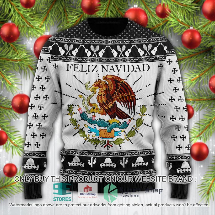 NEW Black Feliz Navidad Mexican Ugly Sweater 5 black feliz navidad mexican ugly christmas sweater 1 38587