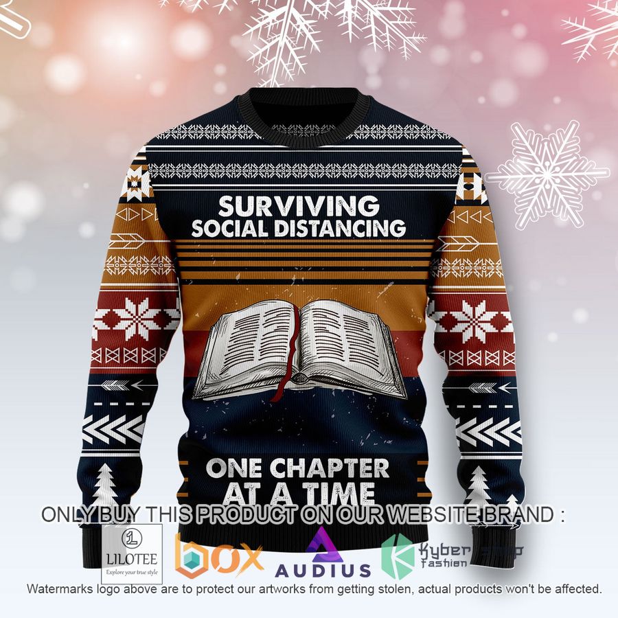 book retro vintag ugly christmas sweater 1 53388
