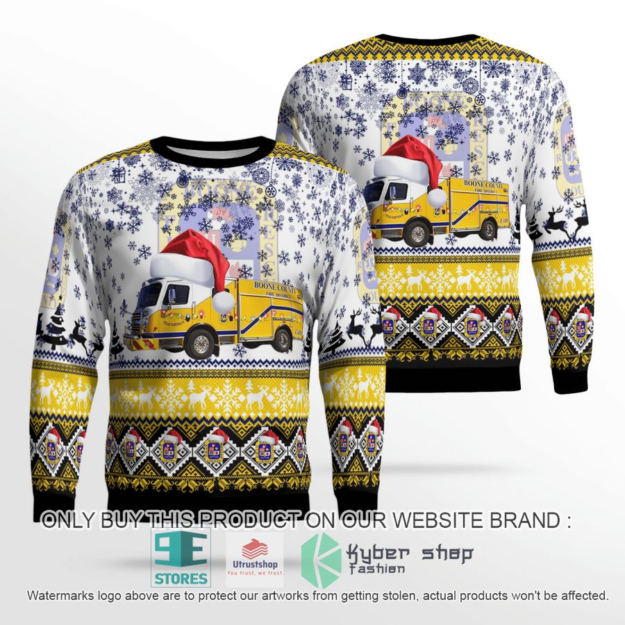 boone county fire protection district white christmas sweater 1 44568