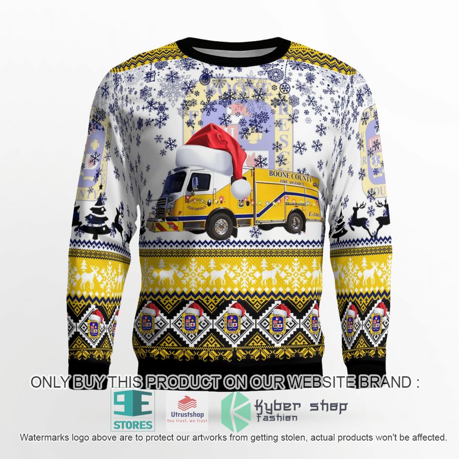 boone county fire protection district white christmas sweater 2 44861