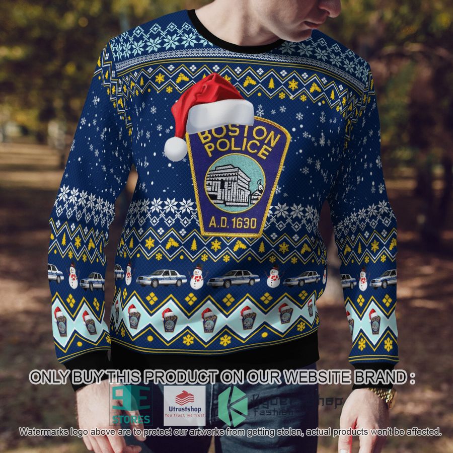NEW Boston Police Department Christmas Sweater 4 boston police department christmas sweater 4 41832