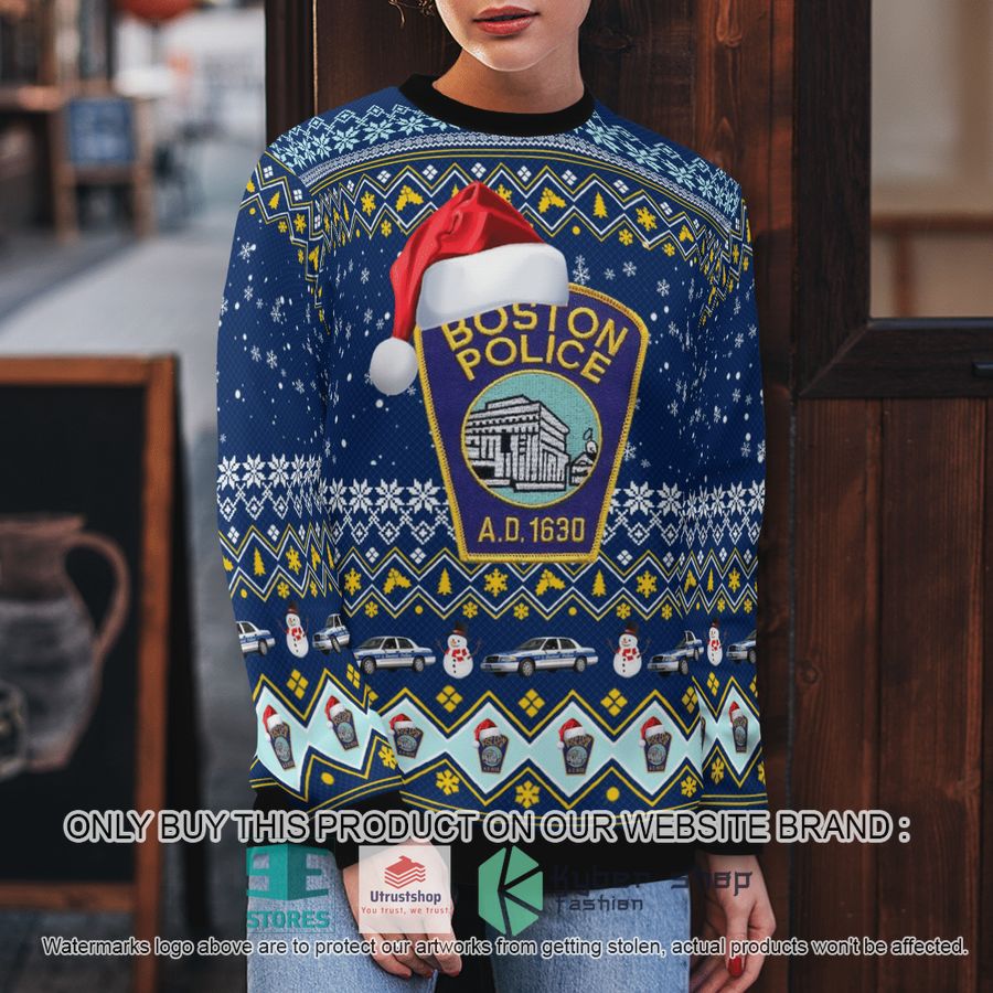 NEW Boston Police Department Christmas Sweater 5 boston police department christmas sweater 5 42333