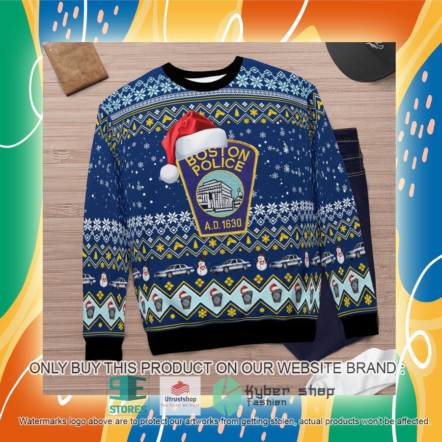 NEW Boston Police Department Christmas Sweater 7 boston police department christmas sweater 7 82010