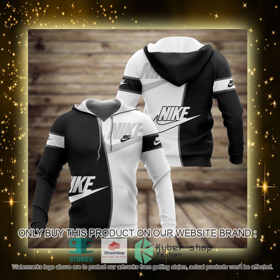 NEW Brand Nike black white Full Print Hoodie 4 brand nike black white 3d hoodie 4 42444