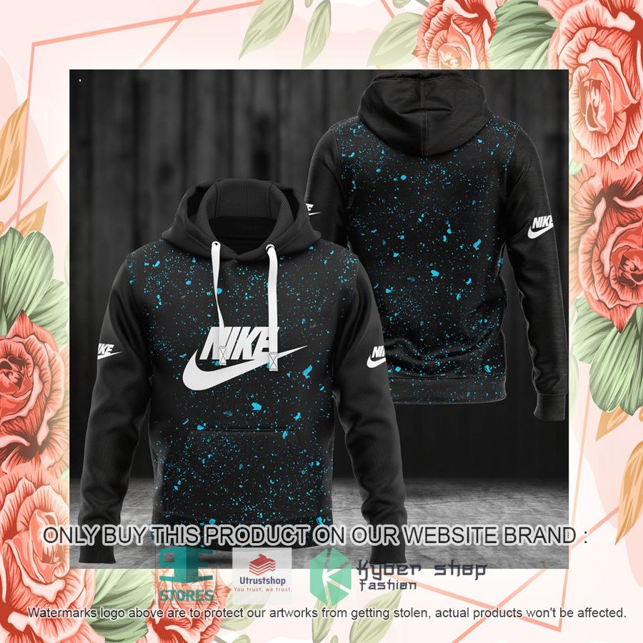 NEW Brand Nike logo black Full Print Hoodie 2 brand nike logo black 3d hoodie 2 71468