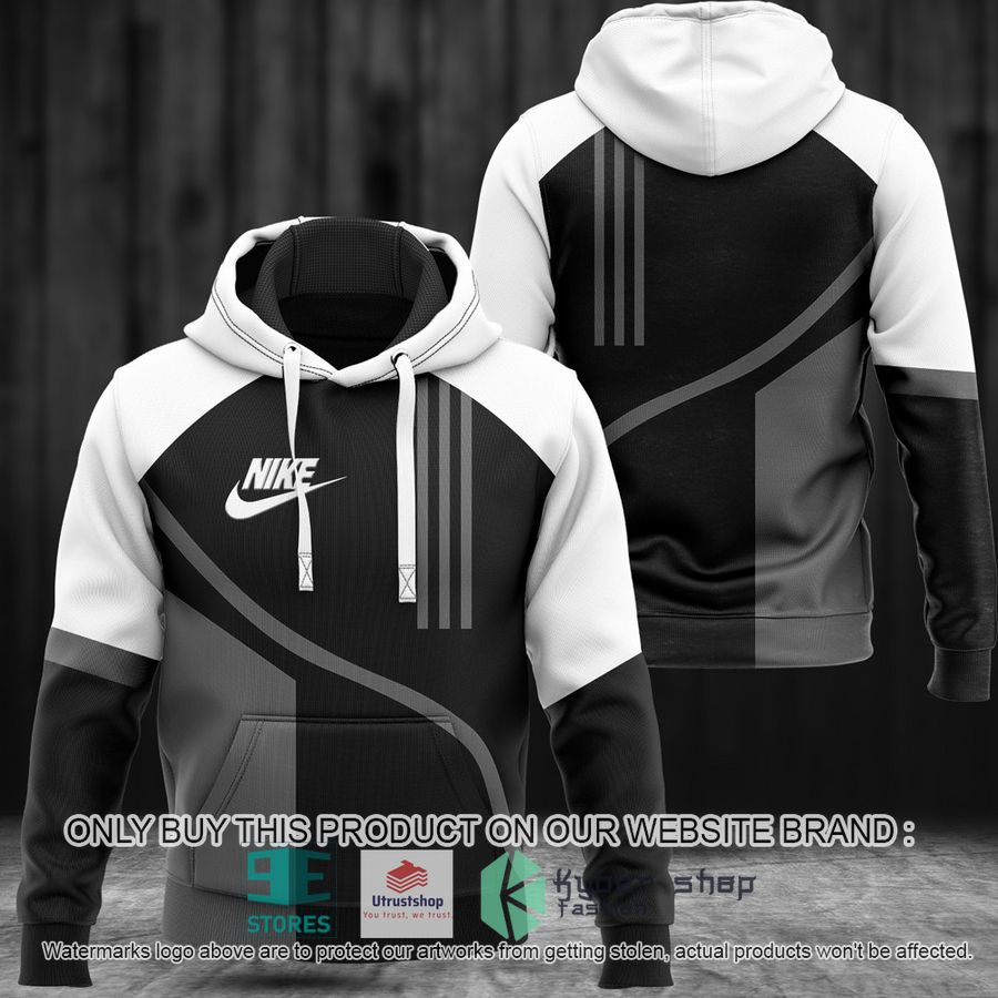 NEW Brand Nike white black Full Print Hoodie 1 brand nike white black 3d hoodie 1 93395