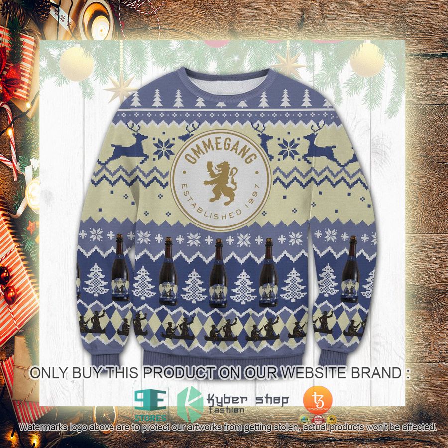 NEW Brewery Ommegang purple Christmas Ugly Sweater 3 brewery ommegang purple ugly christmas sweater 3 22126