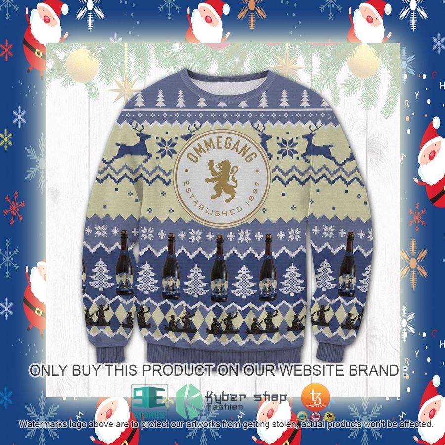 NEW Brewery Ommegang purple Christmas Ugly Sweater 4 brewery ommegang purple ugly christmas sweater 4 83736